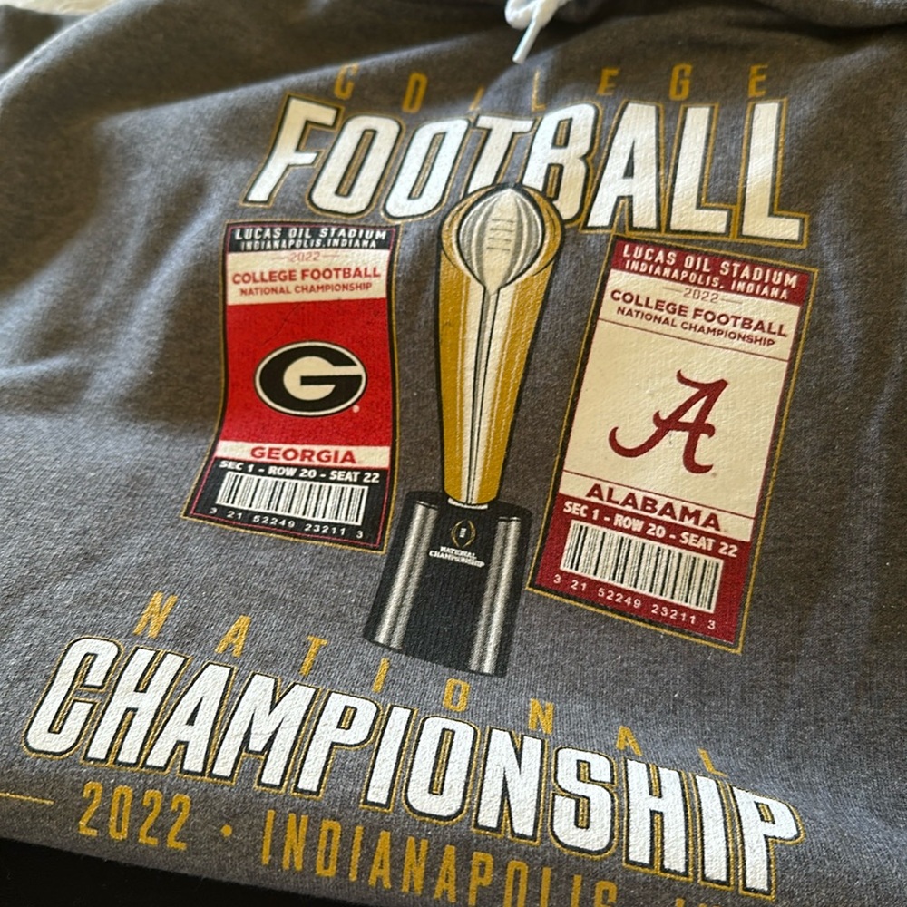 Georgia vs Crimson Tide College Football 2022 Indianapolis 2X gray Hoodie
